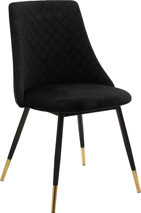 Karrige Giselle kadife e zezë, këmbë e zezë-ari