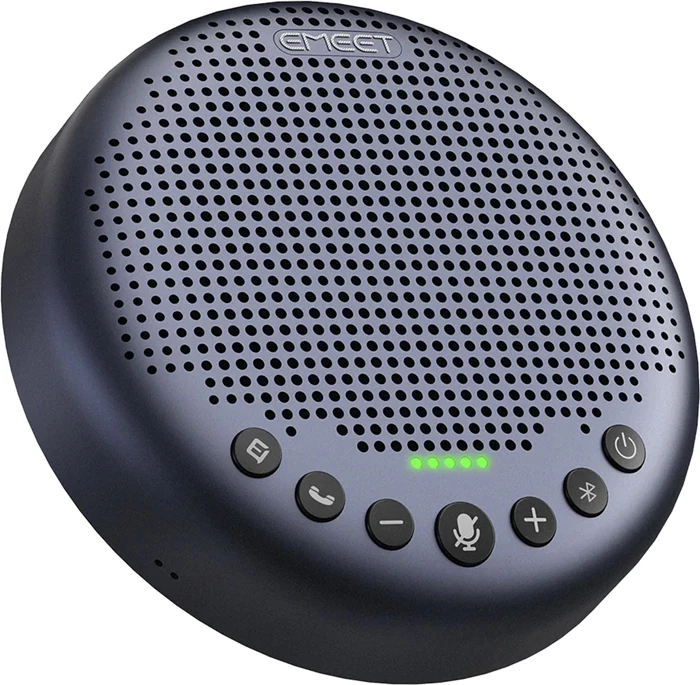 Altoparlant konferencash Emeet OfficeCore Luna Plus E1109, 8 mikrofona, Bluetooth 5.3, USB-C, bateri 2600 mAh, set me adapter USB Bluetooth A350