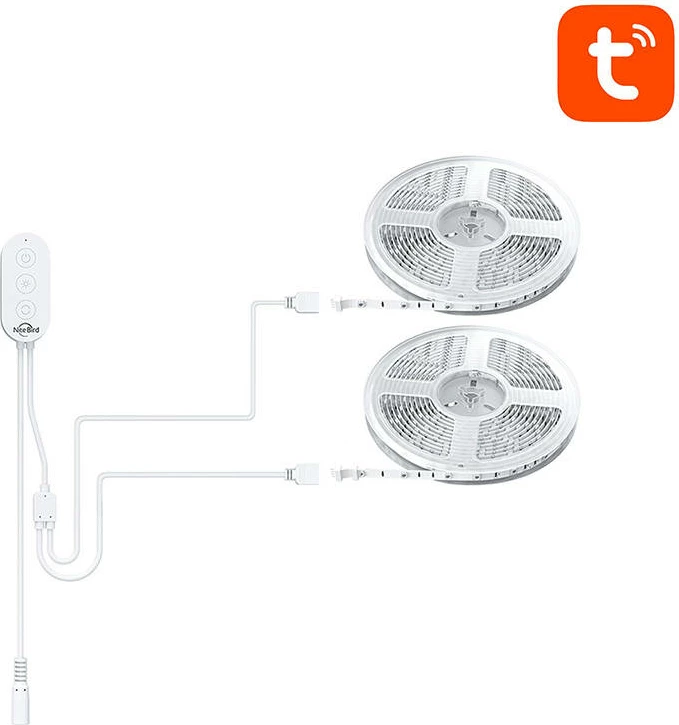 Shirit LED i mençur NiteBird SL3, 10m, RGB, kontroll me aplikacion, set 2x5m