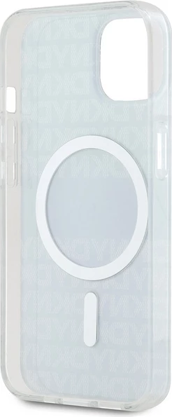 Mbështjellës DKNY IML Mono & Stripe MagSafe për iPhone 15 Plus / 14 Plus, i zi