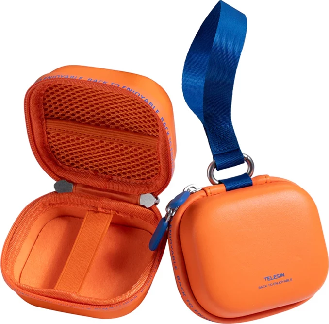 Çantë transporti universale mini për kamera sportive Telesin DisAdv S6-PRC-24OG, portokalli