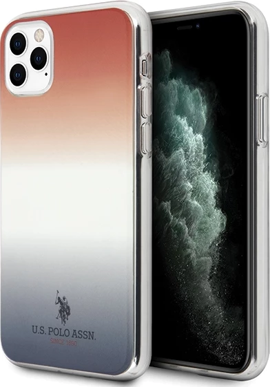 Mbështjellës U.S. Polo Assn. USHCN65TRDGRB për iPhone 11 Pro Max, Pattern Gradient, kuqe/kaltër