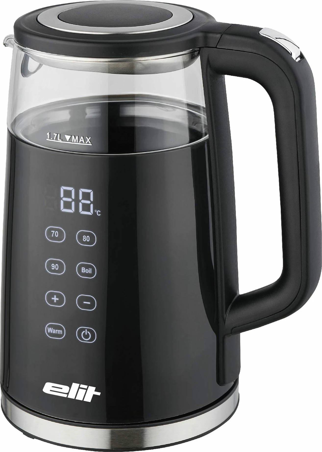 Çajnik elektrik Elit AQUAPRO 1.7B 1.7L me ekran digjital, i zi 6