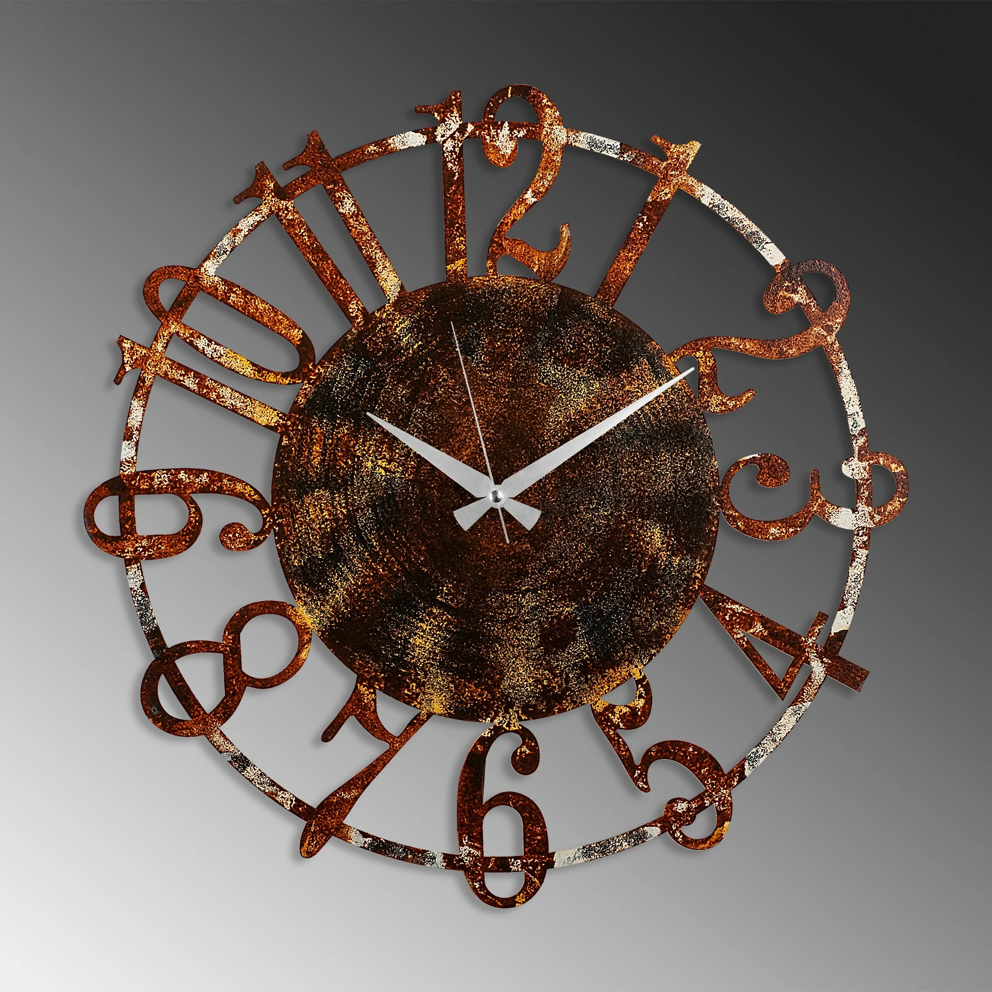 Orë muri dekorative prej metali, Wallity, shumëngjyrëshe, 48cm