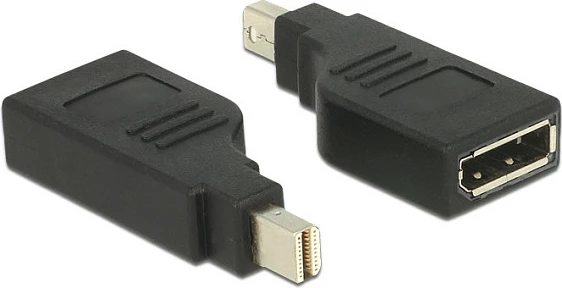 Adapter DeLOCK 65626, Mini DisplayPort në DisplayPort, i zi