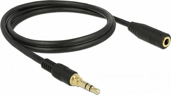 Kabllo zgjatëse audio DeLOCK 85578, 3.5mm mashkull në 3.5mm femër, 2m, e zezë