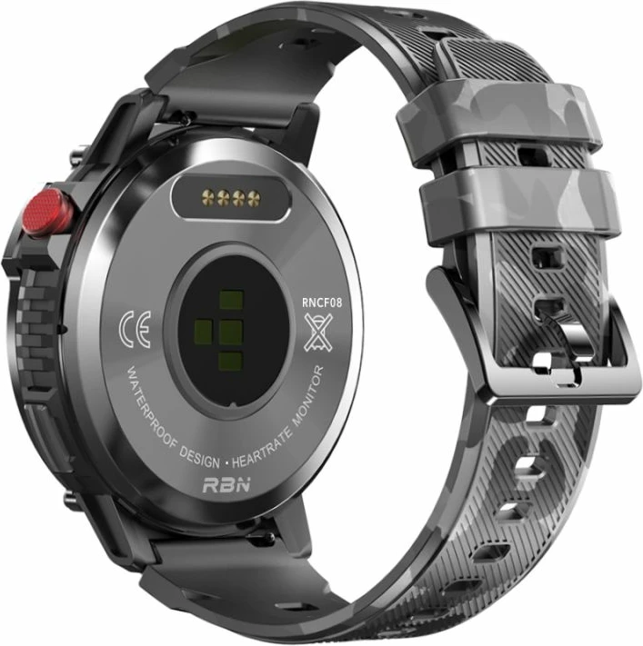 Smartwatch për meshkuj Rubicon, e zezë/camo