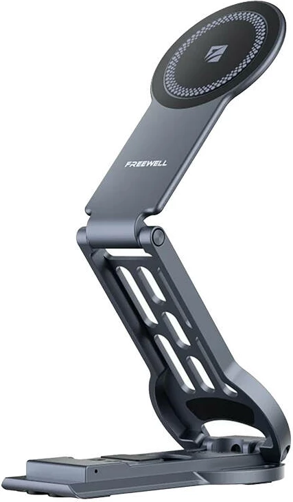 Mbajtës magnetik i palosshëm Freewell FW-CMFT për telefona, alumini, gri