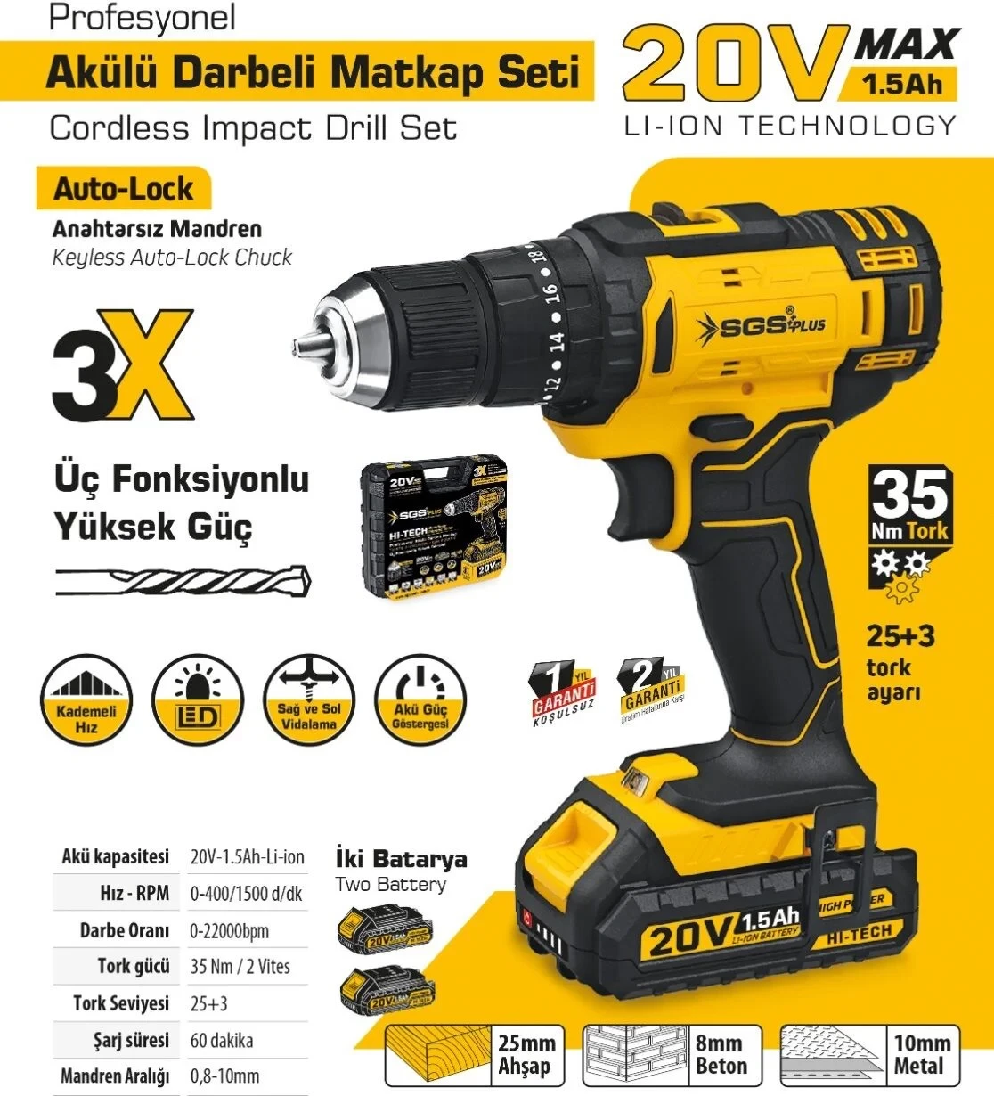 Aku shpuse 20V 1.5HA SGS5248