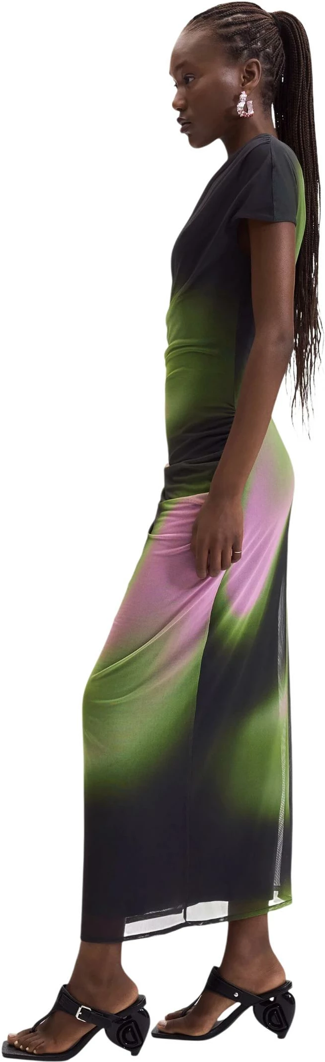 Fustan i gjatë për femra Desigual VEST_CRACOVIA 26WWVK32, i gjelbër [Madhësia: M]
