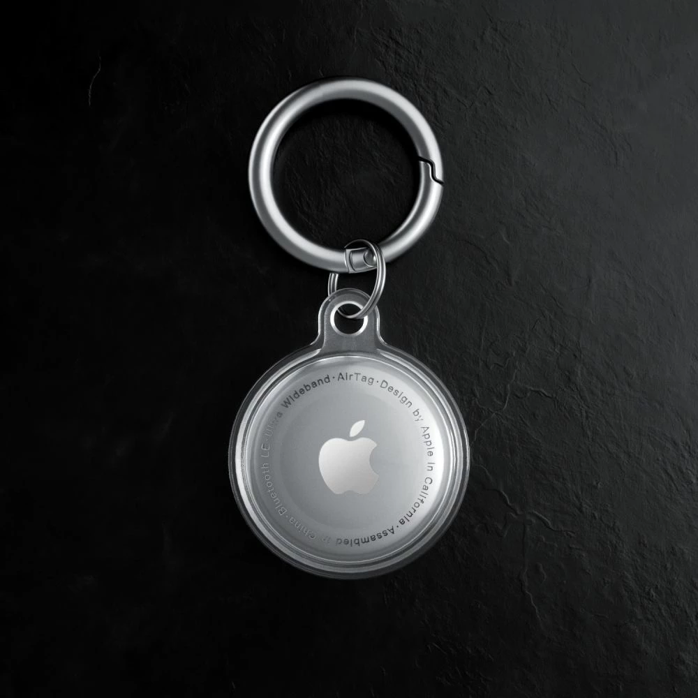 Mbështjellës silikon Tech-Protect Icon për Apple AirTag, transparent