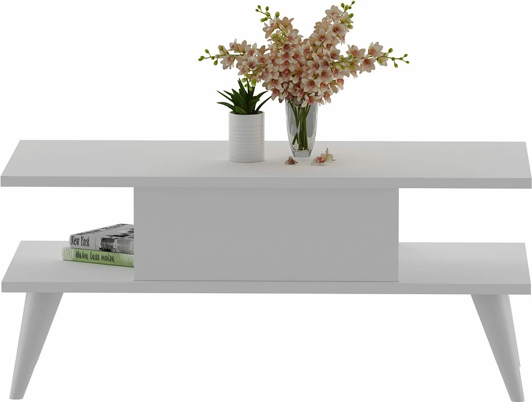 Tavolinë kafeje moderne, ngjyrë e bardhë, Skye Decor, Beta