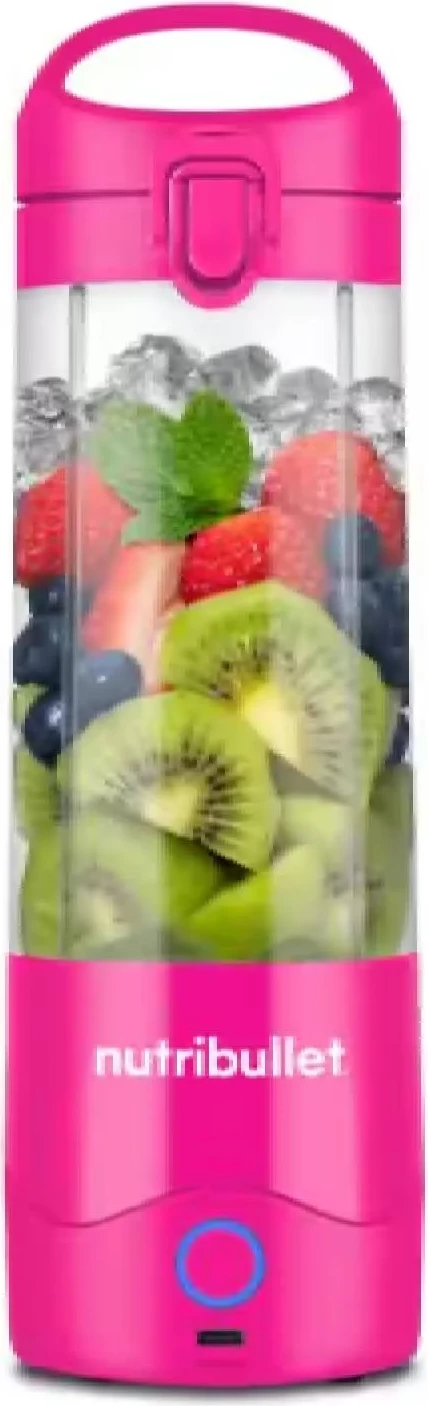 Blender portativ, NutriBullet, NBP003BP, bateri 2000 mAh, gotë 475 ml, rozë