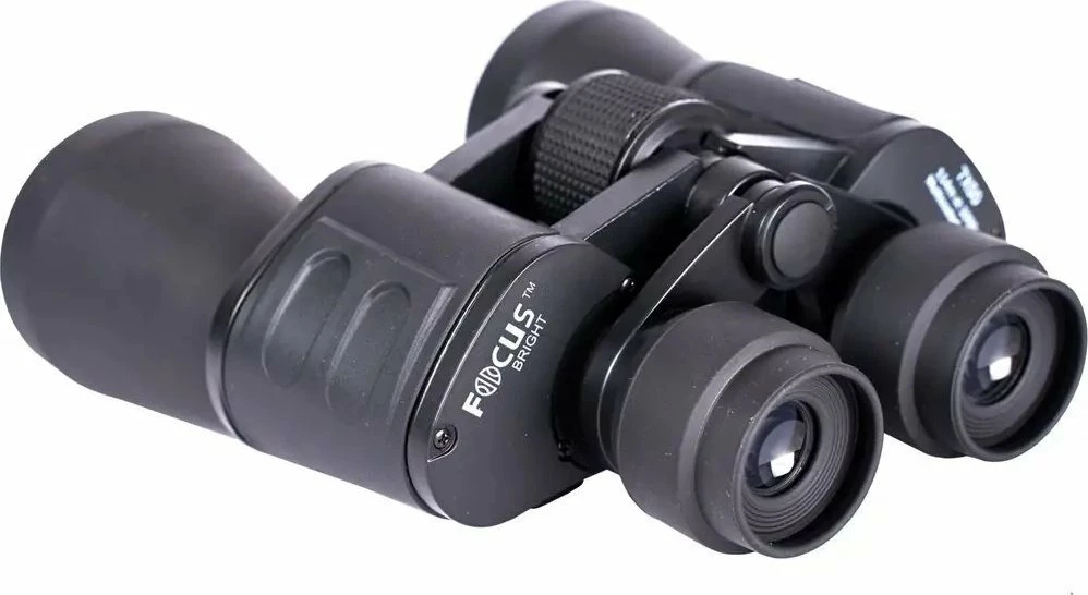 Lornetë Focus Bright 12x50, e zezë, set me çantë, rrip dhe leckë pastrimi