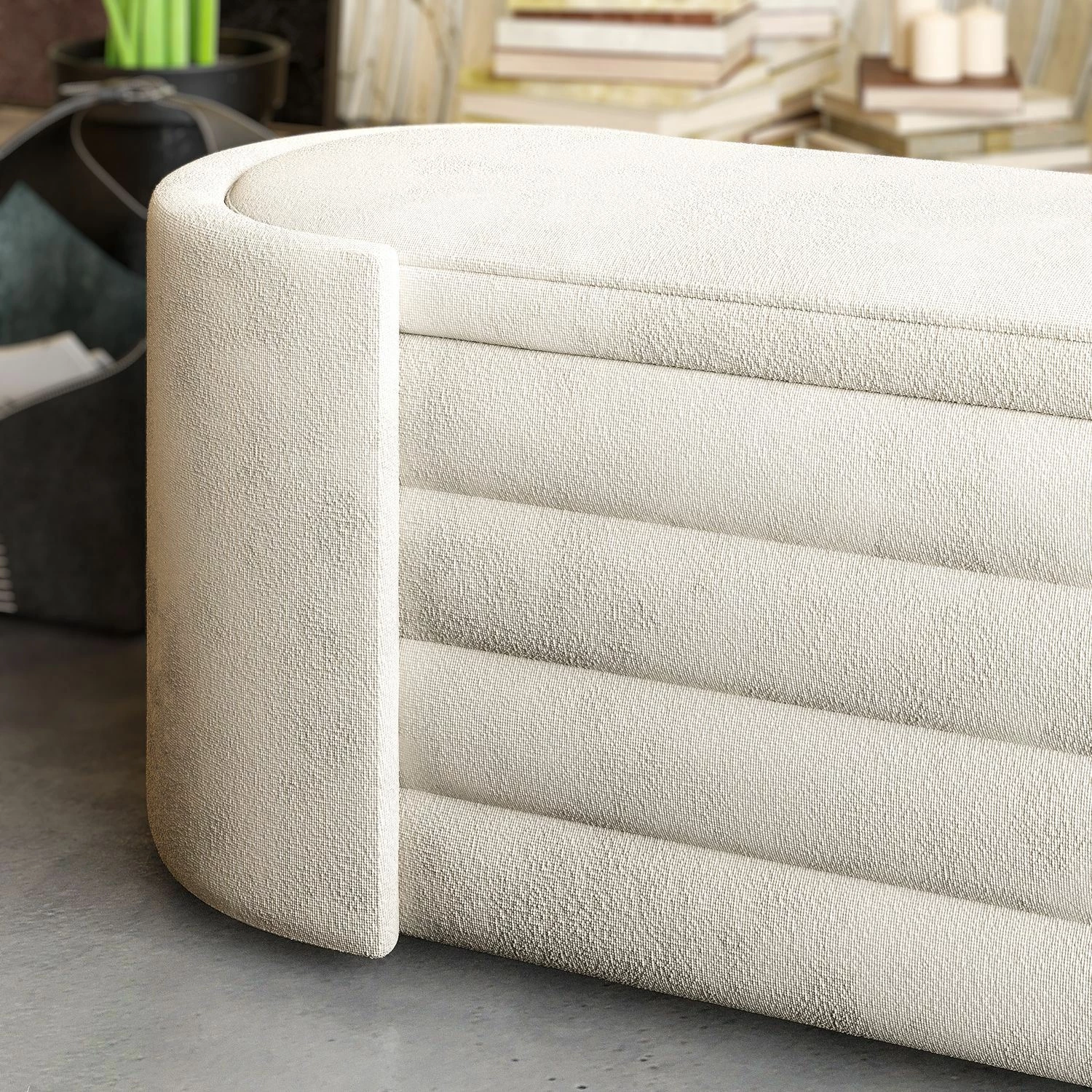 Bankë Atelier del Sofa, ngjyrë krem, Rosa Boxed