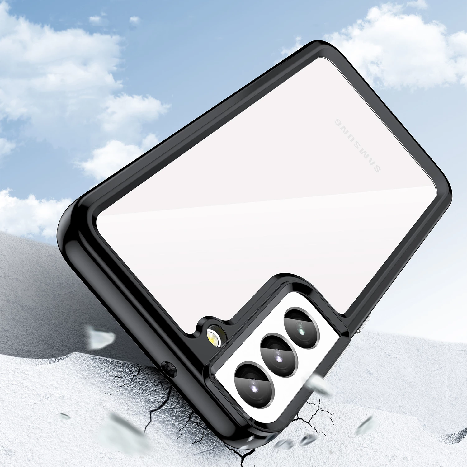 Mbështjellës Hurtel Outer Space Case për Samsung Galaxy S23+, i zi