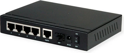 Switch ROLINE 21.14.3524, 5-Port Gigabit, 4x PoE, 1x SFP (MiniGBIC), metal, i zi