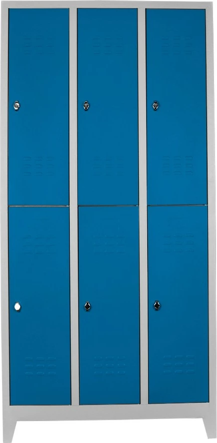 Dollap locker për depo, ngjyrë gri dhe kaltër, Skye Decor, Js1014Ma
