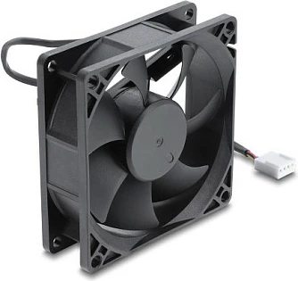 Ventilator për kasë DeLOCK 80 x 80 x 25 mm, 48V DC, 4-Pin PWM, i zi