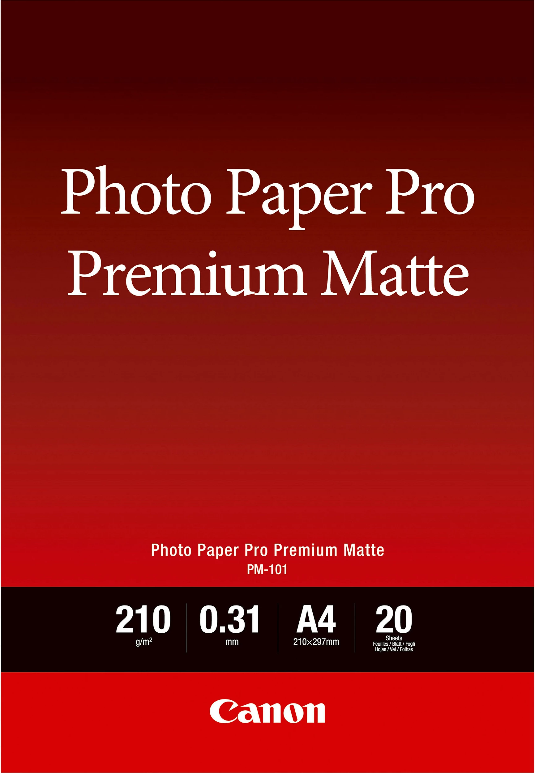 Letër foto Canon PM-101 Photo Paper Pro Premium Matte, A4, 20 fletë, 210g/m²