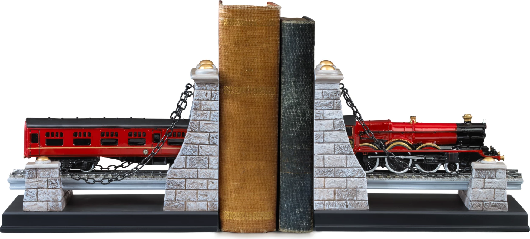 Mbajtëse librash Noble Collection Harry Potter Hogwarts Express 19 cm, set 2 copë, kuqe/gri