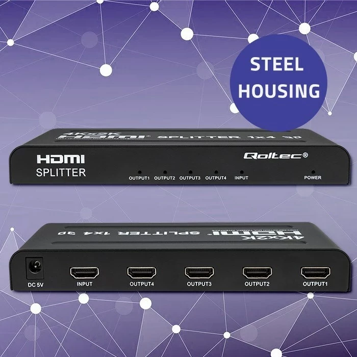 Splitter HDMI Qoltec 51798, 4 x HDMI, 4K x 2K, i zi