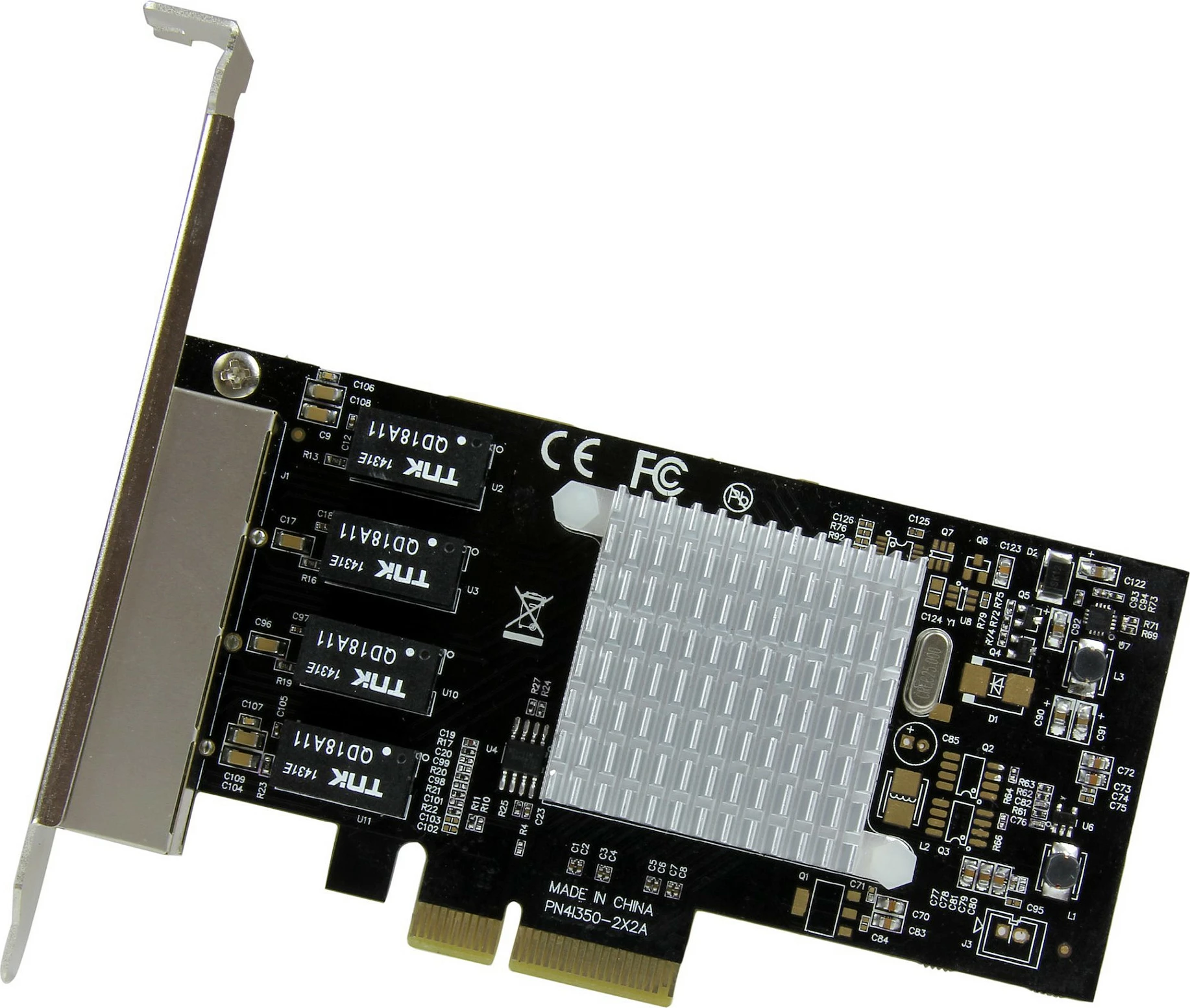 Kartelë rrjeti StarTech ST4000SPEXI, PCIe, 4x Gigabit RJ-45, Intel I350-AM4, e brendshme, e zezë/metalike