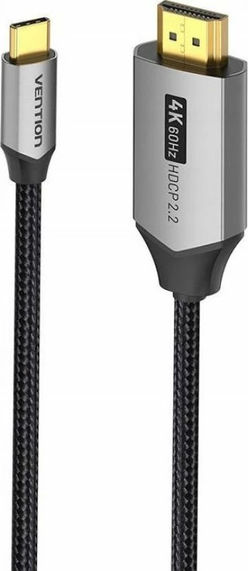 Kabllo USB-C në HDMI Vention 4K@60Hz 2m, gri