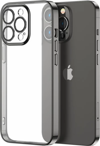 Mbështjellës Joyroom JR-14Q3 për iPhone 14 Plus, kornizë metalike, i zi