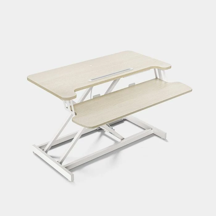 Konvertues tavoline sit-stand VONHAUS 3000538, sipërfaqe 80x40 cm, rregullim lartësie 11.5-51 cm, dru i çelët