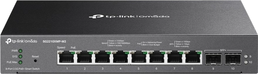 Switch TP-LINK SG2210XMP-M2, 8x2.5GE PoE+, 2xSFP+, i zi
