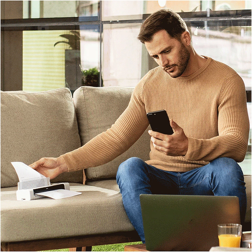 Skaner portativ Brother DSmobile DS-940DW, duplex, Wi‑Fi, A4, bardhë/gri