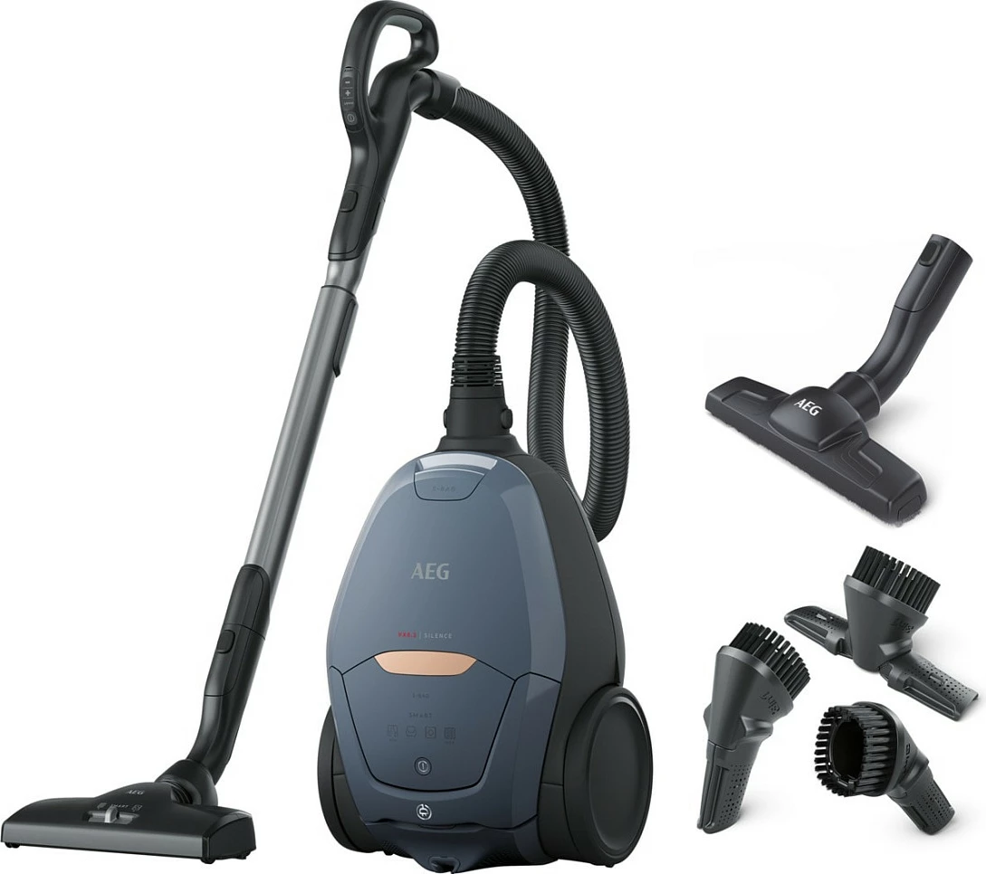 Fshesë me korrent AEG VX82-1-5DB, 600 W, qese 3.5 L, HEPA, e kaltër