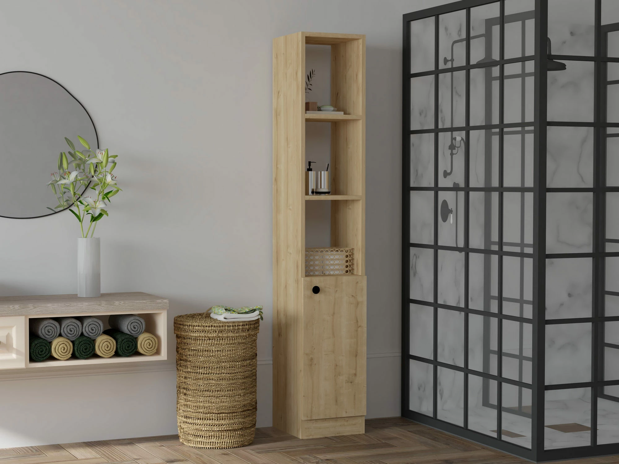 Dollap për banjo, ngjyrë safir, Hanah Home Trend