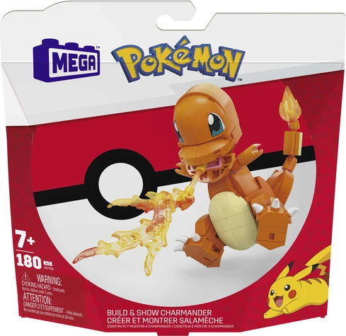 Pokemon Mega Charmander Build and Show Construction Set