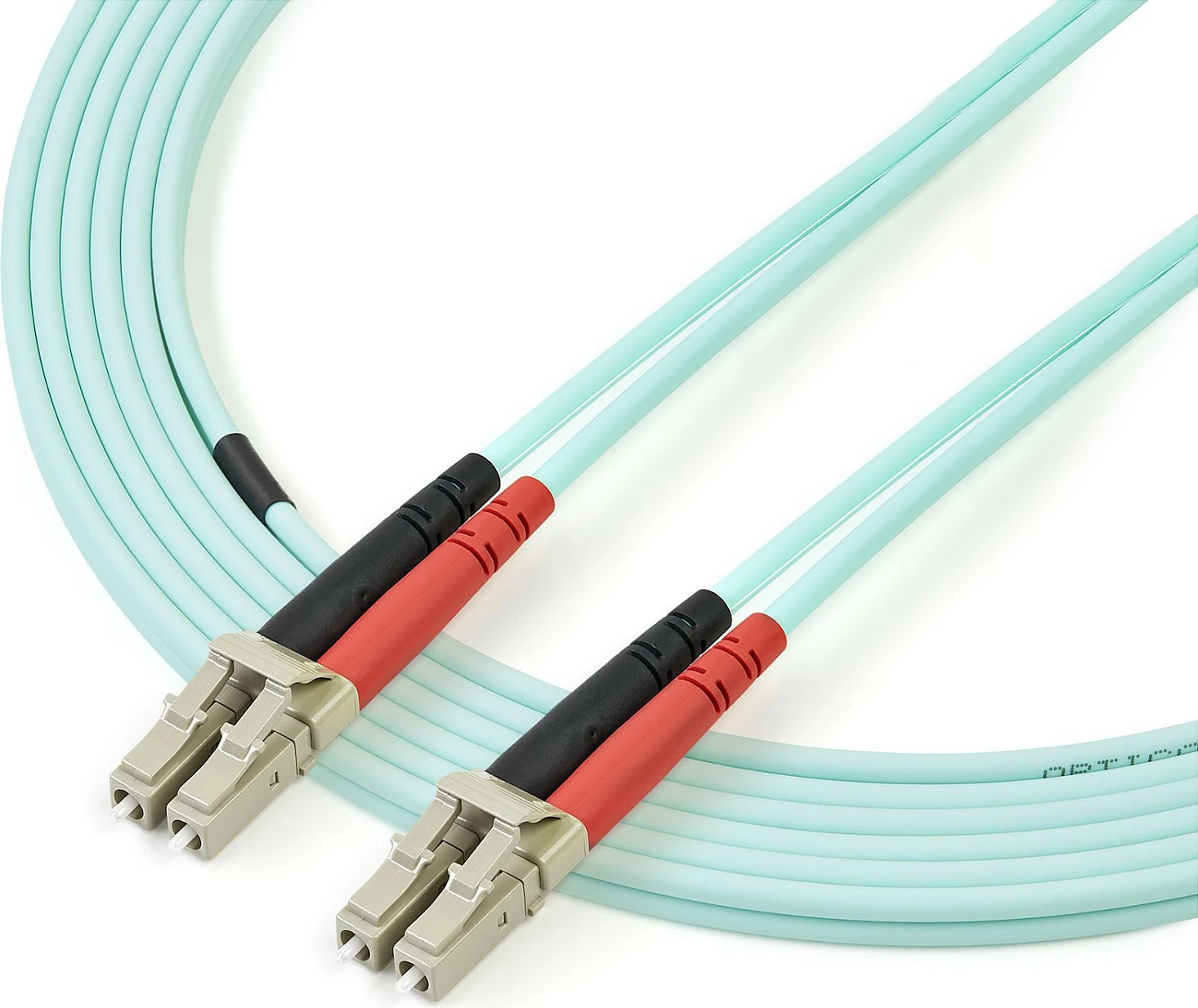Kabllo fiber optike StarTech LC-LC OM4, 3m, 50/125µm, duplex, 100Gbps, LSZH, Aqua