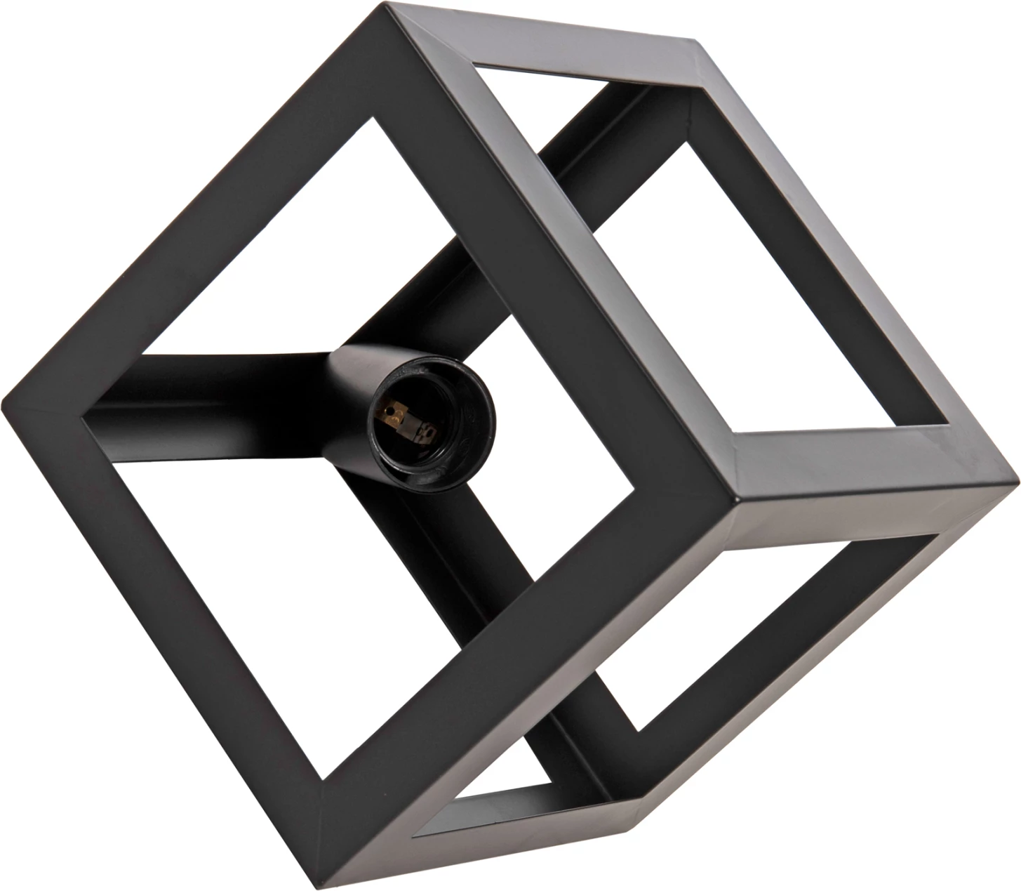 Llambë varëse tavani FH4035 2 kuba metalike të zeza Φ18x130Hcm