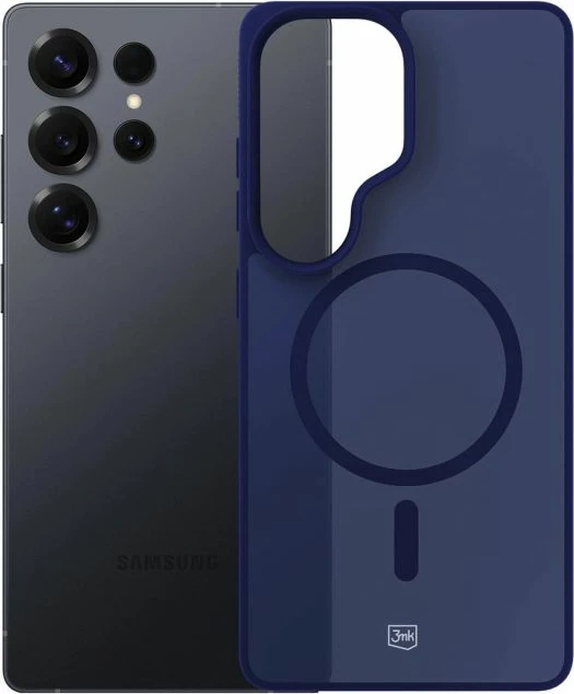 Kapak telefoni 3mk Smoke MagCase për Samsung Galaxy S25 Ultra, kaltër-transparente