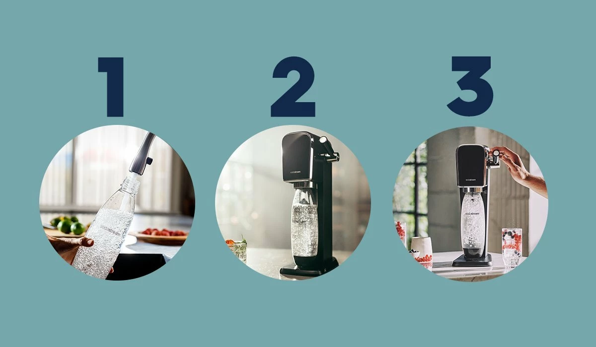 Shishe karbonizimi SodaStream Fuse WaterPomelo 1L, 2 copë, verdhë/kuqe