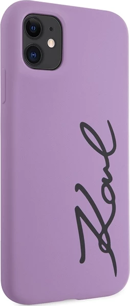 Mbështjellës Karl Lagerfeld KLHCN61SKSVGU për iPhone 11/XR 6.1", silikon, vjollcë