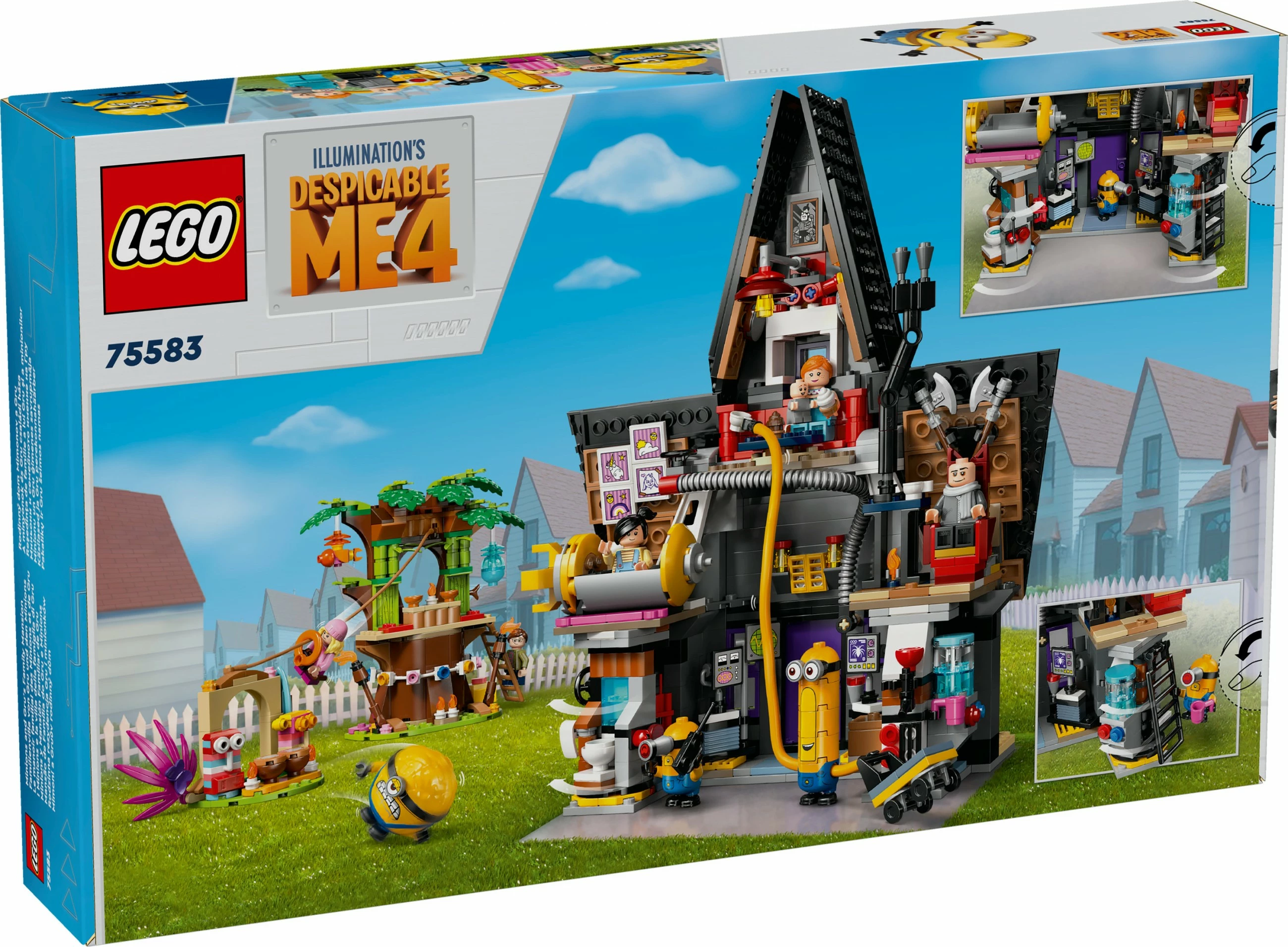 Set ndërtimi LEGO Minions dhe Shtëpia e Familjes së Gru-së, 868 pjesë, 1.31 kg