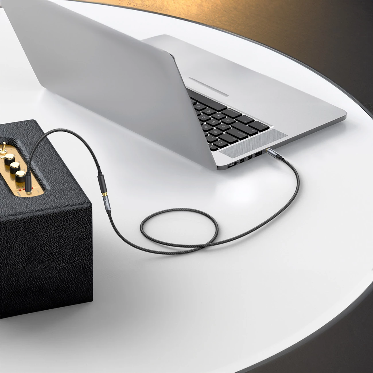 Kabllo audio zgjatues Ugreen AV118 10592, mini jack 3.5 mm mashkull/femër, 1m, argjendtë
