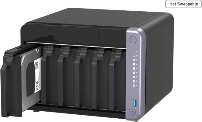NAS server QNAP TS-632X-4G, 6-bay, 4GB RAM, 2x 10GbE SFP+, 2x 2.5GbE, i zi/gri