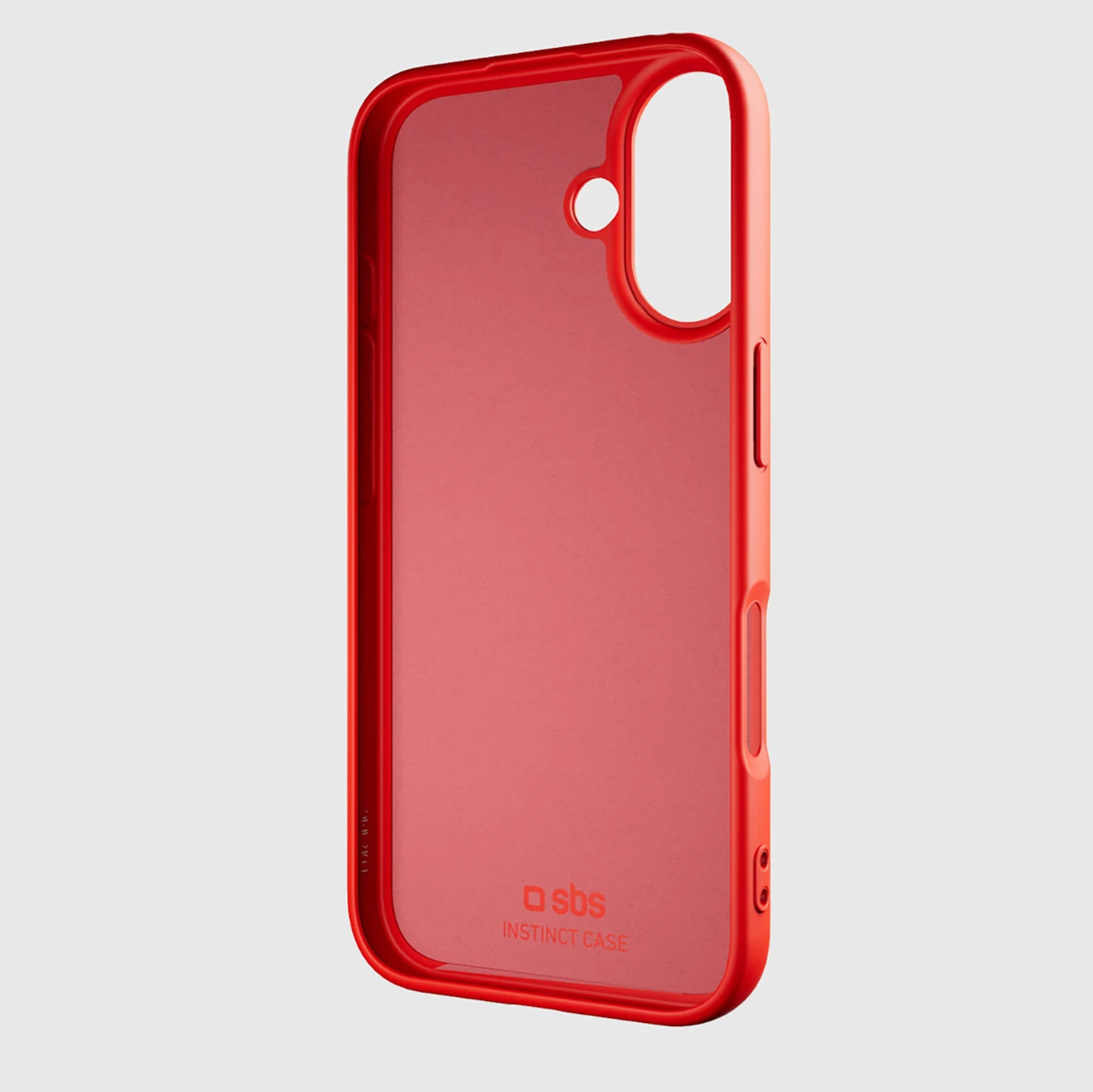 Mbështjellës SBS Instinct për iPhone 16, TPU me mikrofibër, 20 g, i kuq