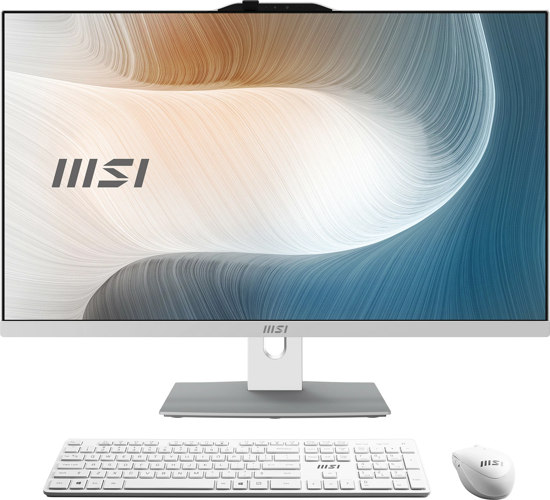 Kompjuter All-in-One MSI Modern AM242P 1M-1873AT, 23.8" FHD, Intel Core 3, 16GB RAM, 256GB SSD, Windows 11 Home, i bardhë/argjendtë