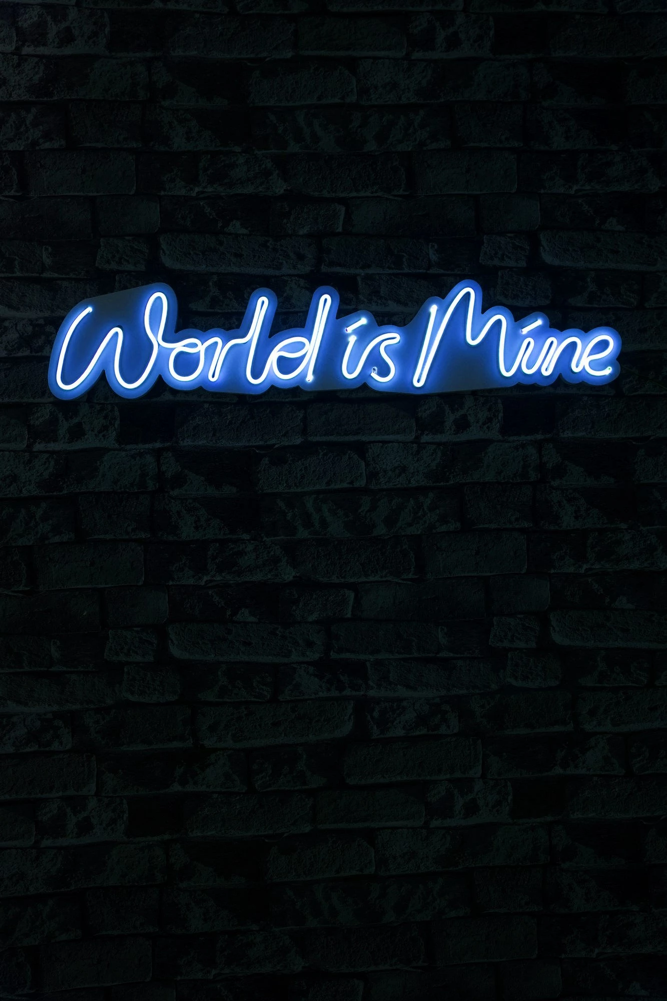 Dekor dritash LED plastike, World is Mine, ngjyrë kaltër