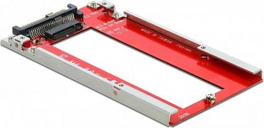 Konverter DeLOCK U.2 në M.3/NF1, NVMe, 32 Gbit/s, kuq/argjend