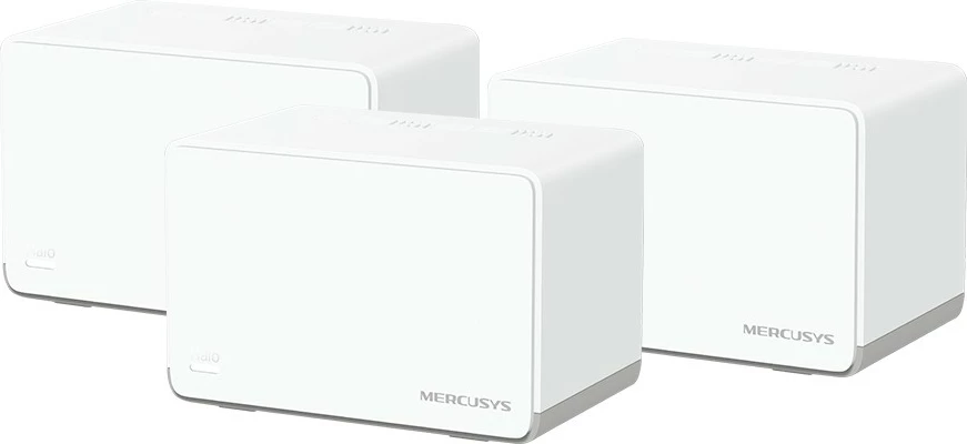 Sistem Wi‑Fi Mesh, Mercusys Halo H70X, AX1800 Wi‑Fi 6, 3x porta gigabit për njësi, i bardhë, set 3