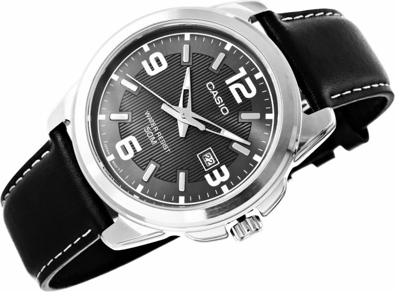 Orë dore për meshkuj CASIO MTP-1314PL-8AVEF, e zezë, me kuti