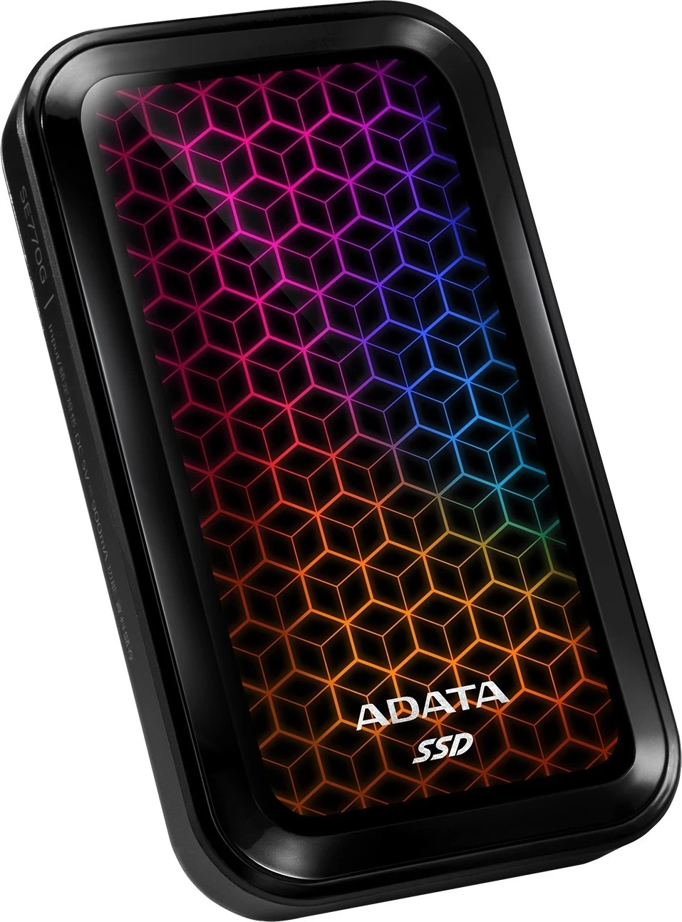 SSD Adata SE770 2TB, USB 3.2, RGB, e zezë